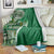 Samoan Siapo Art Tattoo Polynesian Pattern Blanket Green Color - Polynesian Pride