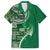 Samoan Siapo Art Tattoo Polynesian Pattern Family Matching Summer Maxi Dress and Hawaiian Shirt Green Color - Polynesian Pride