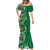 Samoan Siapo Art Tattoo Polynesian Pattern Mermaid Dress Green Color - Polynesian Pride