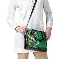 Samoan Siapo Art Tattoo Polynesian Pattern Shoulder Handbag Green Color - Polynesian Pride