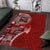 Samoan Siapo Art Tattoo Polynesian Pattern Area Rug Red Color - Polynesian Pride
