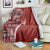 Samoan Siapo Art Tattoo Polynesian Pattern Blanket Red Color - Polynesian Pride