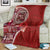 Samoan Siapo Art Tattoo Polynesian Pattern Blanket Red Color - Polynesian Pride