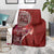 Samoan Siapo Art Tattoo Polynesian Pattern Blanket Red Color - Polynesian Pride