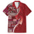 Samoan Siapo Art Tattoo Polynesian Pattern Family Matching Off Shoulder Maxi Dress and Hawaiian Shirt Red Color - Polynesian Pride