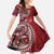 Samoan Siapo Art Tattoo Polynesian Pattern Family Matching Summer Maxi Dress and Hawaiian Shirt Red Color - Polynesian Pride