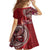 Samoan Siapo Art Tattoo Polynesian Pattern Family Matching Summer Maxi Dress and Hawaiian Shirt Red Color - Polynesian Pride