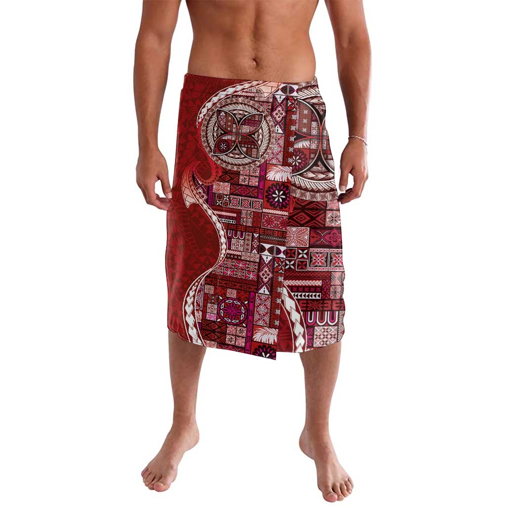 Samoan Siapo Art Tattoo Polynesian Pattern Lavalava Red Color - Polynesian Pride