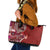 Samoan Siapo Art Tattoo Polynesian Pattern Leather Tote Bag Red Color - Polynesian Pride
