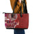 Samoan Siapo Art Tattoo Polynesian Pattern Leather Tote Bag Red Color - Polynesian Pride