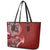Samoan Siapo Art Tattoo Polynesian Pattern Leather Tote Bag Red Color - Polynesian Pride