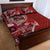 Samoan Siapo Art Tattoo Polynesian Pattern Quilt Bed Set Red Color - Polynesian Pride