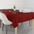 Samoan Siapo Art Tattoo Polynesian Pattern Tablecloth Red Color - Polynesian Pride