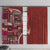 Samoan Siapo Art Tattoo Polynesian Pattern Window Curtain Red Color - Polynesian Pride