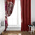 Samoan Siapo Art Tattoo Polynesian Pattern Window Curtain Red Color - Polynesian Pride