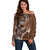 Samoan Siapo Art Tattoo Polynesian Pattern Off Shoulder Sweater Brown Color - Polynesian Pride