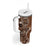 Samoan Siapo Art Tattoo Polynesian Pattern Tumbler With Handle Brown Color - Polynesian Pride