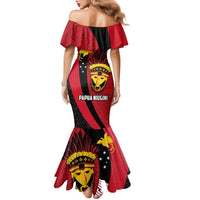 Papua New Guinea Mask Festival Family Matching Mermaid Dress and Hawaiian Shirt Papua Niugini Tribe Mask Melanesian Pattern LT03 - Polynesian Pride