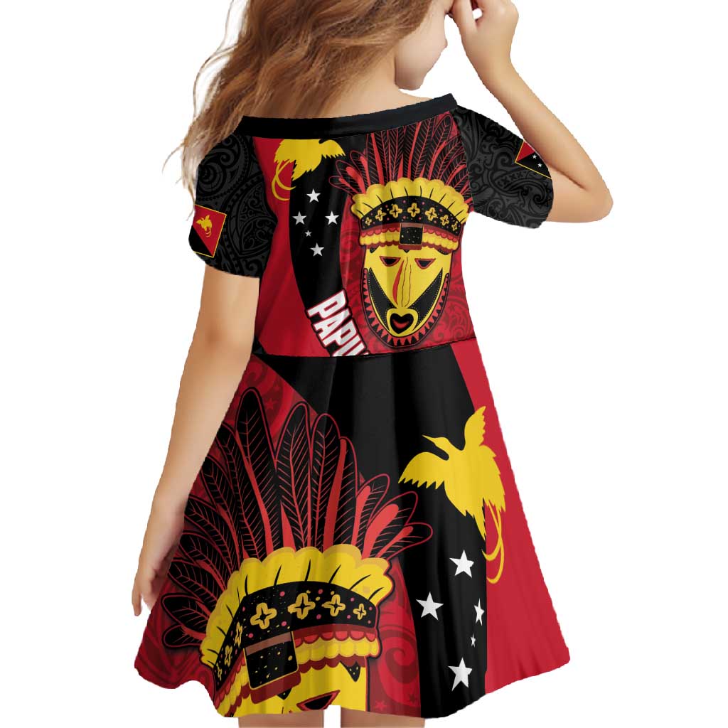 Papua New Guinea Mask Festival Family Matching Off Shoulder Maxi Dress and Hawaiian Shirt Papua Niugini Tribe Mask Melanesian Pattern LT03 - Polynesian Pride