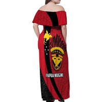 Papua New Guinea Mask Festival Family Matching Off Shoulder Maxi Dress and Hawaiian Shirt Papua Niugini Tribe Mask Melanesian Pattern LT03 - Polynesian Pride