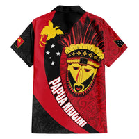 Papua New Guinea Mask Festival Family Matching Summer Maxi Dress and Hawaiian Shirt Papua Niugini Tribe Mask Melanesian Pattern LT03 - Polynesian Pride