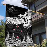 New Zealand Kea Bird Garden Flag Maori Tattoo and Silver Fern Black Color LT03 - Polynesian Pride