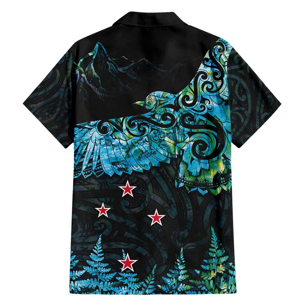 New Zealand Kea Bird Family Matching Off Shoulder Maxi Dress and Hawaiian Shirt Maori Tattoo and Silver Fern Paua Shell Style LT03 - Polynesian Pride