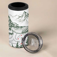 New Zealand Kea Bird 4 in 1 Can Cooler Tumbler Maori Tattoo and Silver Fern Green Color LT03 - Polynesian Pride