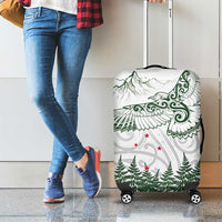New Zealand Kea Bird Luggage Cover Maori Tattoo and Silver Fern Green Color LT03 - Polynesian Pride