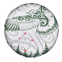 New Zealand Kea Bird Spare Tire Cover Maori Tattoo and Silver Fern Green Color LT03 - Polynesian Pride