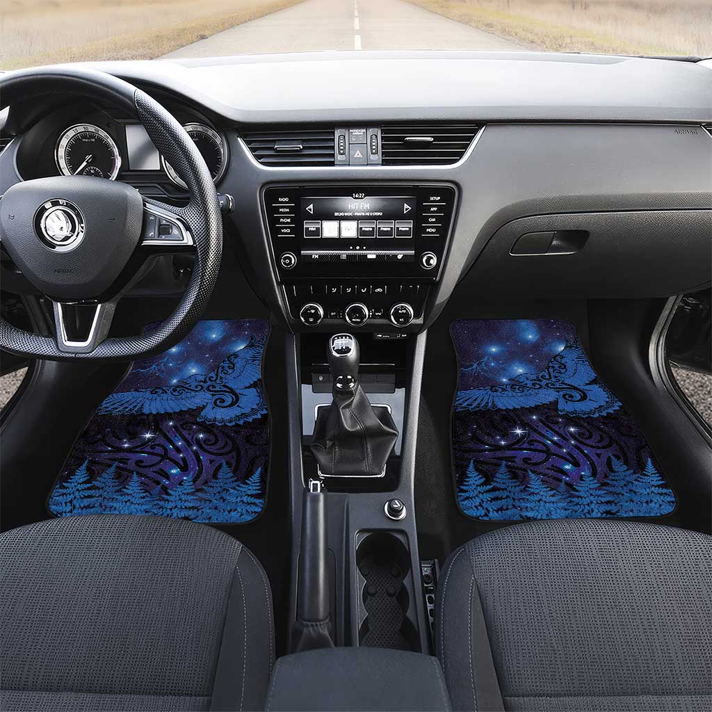New Zealand Kea Bird Car Mats Maori Tattoo and Silver Fern Matariki Style