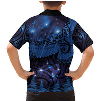 New Zealand Kea Bird Family Matching Mermaid Dress and Hawaiian Shirt Maori Tattoo and Silver Fern Matariki Style LT03 - Polynesian Pride