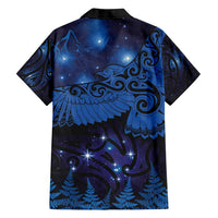 New Zealand Kea Bird Family Matching Off Shoulder Maxi Dress and Hawaiian Shirt Maori Tattoo and Silver Fern Matariki Style LT03 - Polynesian Pride