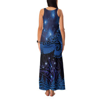 New Zealand Kea Bird Family Matching Tank Maxi Dress and Hawaiian Shirt Maori Tattoo and Silver Fern Matariki Style LT03 - Polynesian Pride