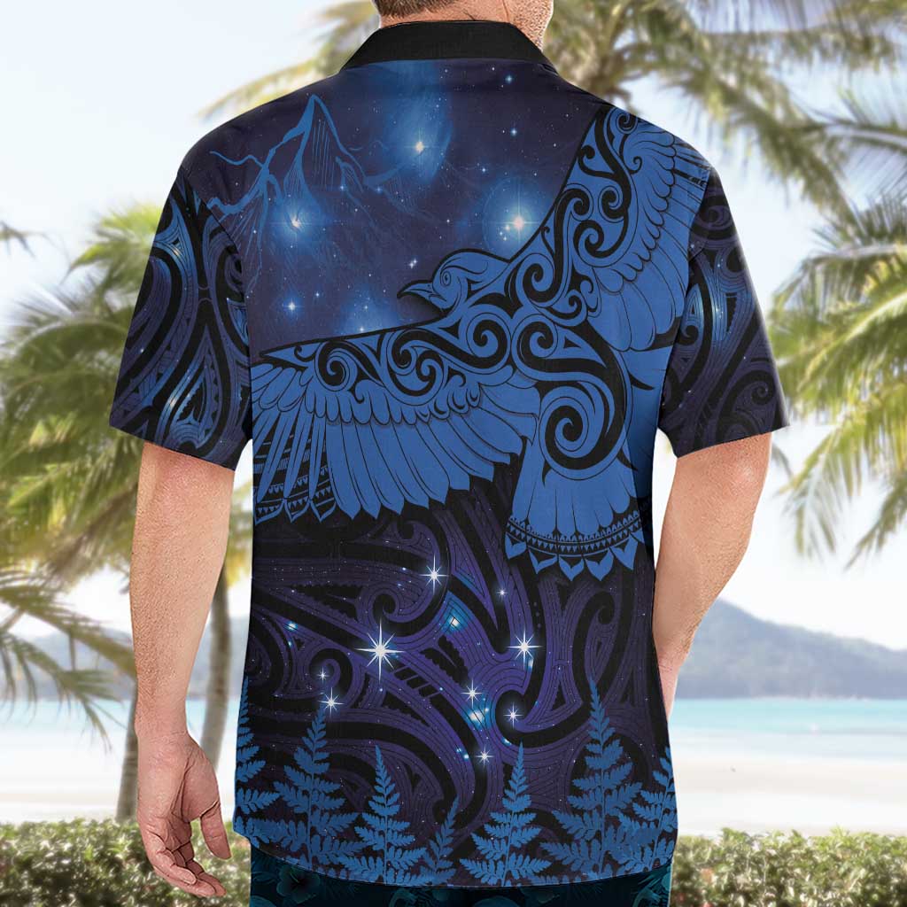 New Zealand Kea Bird Hawaiian Shirt Maori Tattoo and Silver Fern Matariki Style LT03 - Polynesian Pride