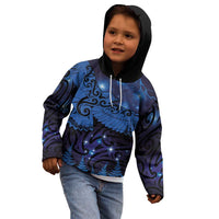 New Zealand Kea Bird Kid Hoodie Maori Tattoo and Silver Fern Matariki Style LT03 - Polynesian Pride