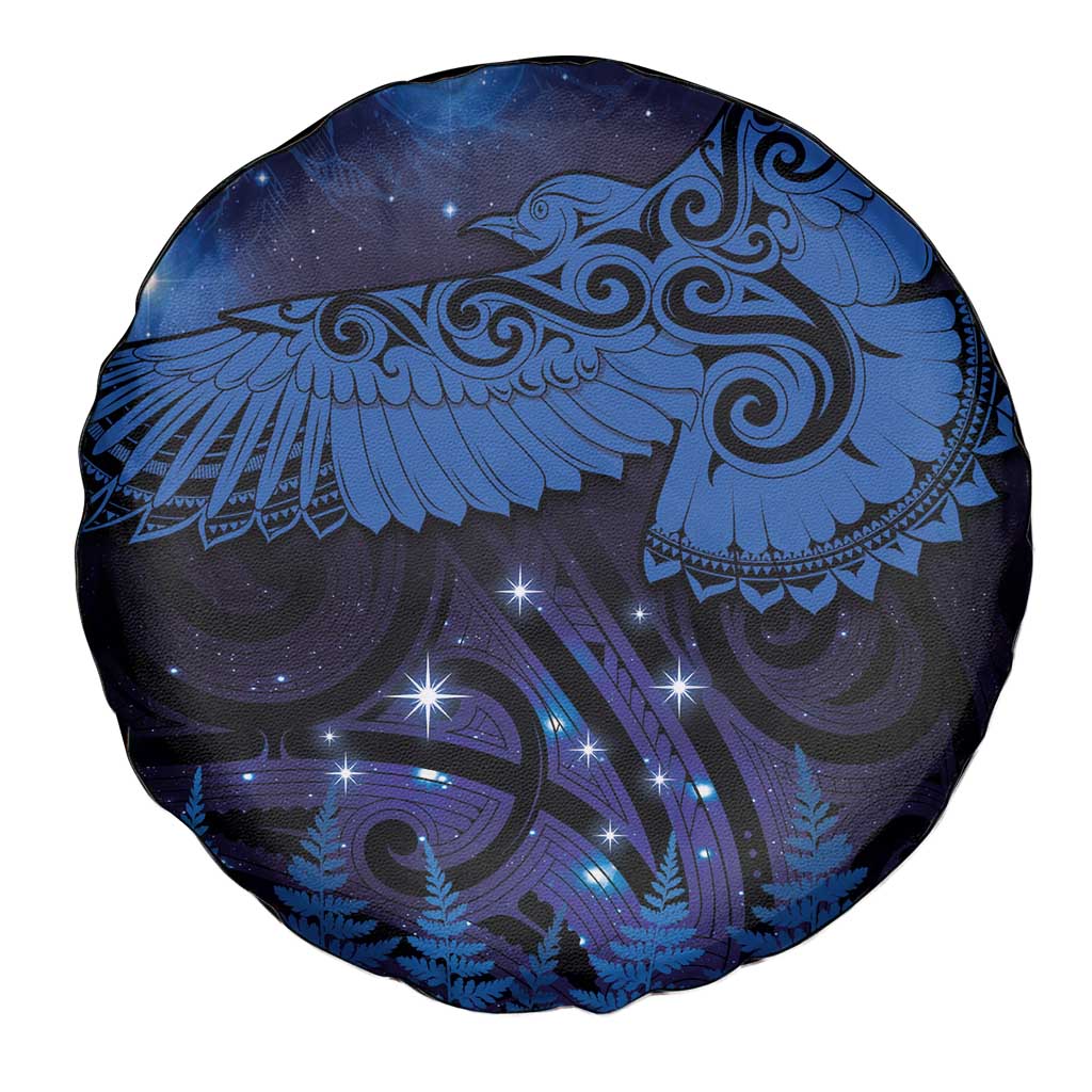 New Zealand Kea Bird Spare Tire Cover Maori Tattoo and Silver Fern Matariki Style LT03 - Polynesian Pride