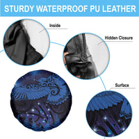 New Zealand Kea Bird Spare Tire Cover Maori Tattoo and Silver Fern Matariki Style LT03 - Polynesian Pride