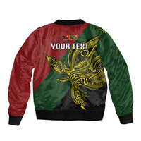 Custom Papua New Guinea Chimbu Province Bomber Jacket PNG Birds Of Paradise Polynesian Arty Style LT03 - Polynesian Pride