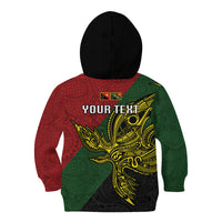 Custom Papua New Guinea Chimbu Province Kid Hoodie PNG Birds Of Paradise Polynesian Arty Style LT03 - Polynesian Pride