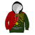 Papua New Guinea Eastern Highlands Province Kid Hoodie PNG Birds Of Paradise Polynesian Arty Style LT03 Hoodie Green - Polynesian Pride