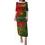 Papua New Guinea Eastern Highlands Province Puletasi PNG Birds Of Paradise Polynesian Arty Style LT03 Long Dress Green - Polynesian Pride