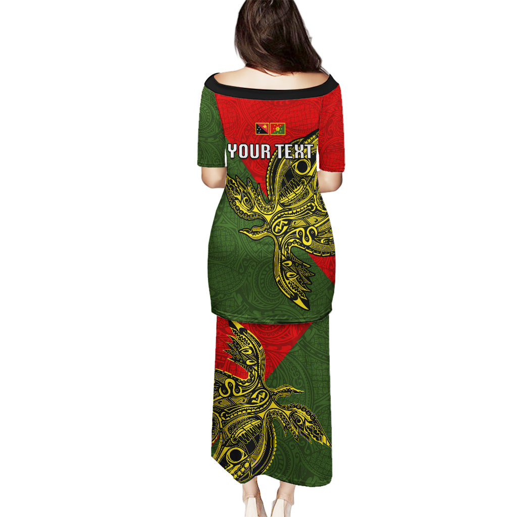 Custom Papua New Guinea Eastern Highlands Province Puletasi PNG Birds Of Paradise Polynesian Arty Style LT03 - Polynesian Pride