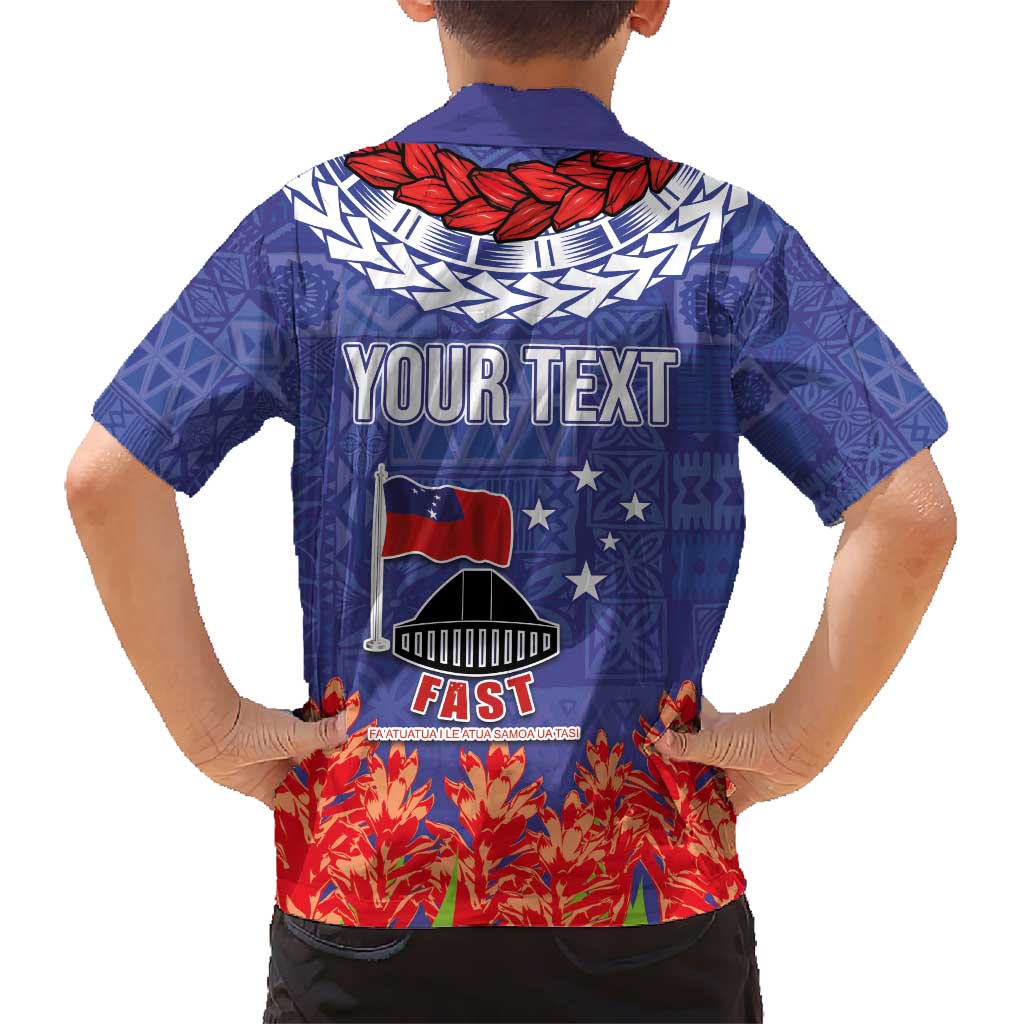 FAST Party Samoa Kid Hawaiian Shirt Ula Fala Teuila Polynesian Tapa Pattern