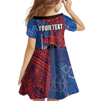 CHOGM FAST Samoa 2024 Family Matching Off Shoulder Maxi Dress and Hawaiian Shirt Samoan Tapa Tribal and Ornament Pattern with Hibiscus LT03 - Polynesian Pride