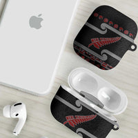 New Zealand Christmas AirPods Case Meri Kirihimete Silver Fern Knit Style Red Color LT03 - Polynesian Pride