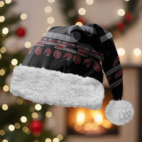 New Zealand Christmas Santa Hat Meri Kirihimete Silver Fern Knit Style Red Color - Polynesian Pride