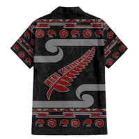 New Zealand Christmas Family Matching Mermaid Dress and Hawaiian Shirt Meri Kirihimete Silver Fern Knit Style Red Color LT03 - Polynesian Pride
