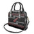 New Zealand Christmas Shoulder Handbag Meri Kirihimete Silver Fern Knit Style Red Color - Polynesian Pride