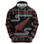 New Zealand Christmas Zip Hoodie Meri Kirihimete Silver Fern Knit Style Red Color - Polynesian Pride